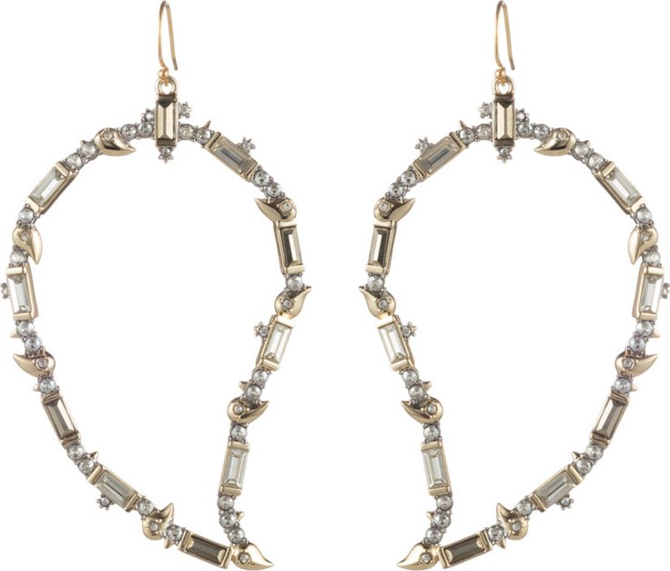 Alexis Bittar Crystal Baguette Paisley Wire Earring