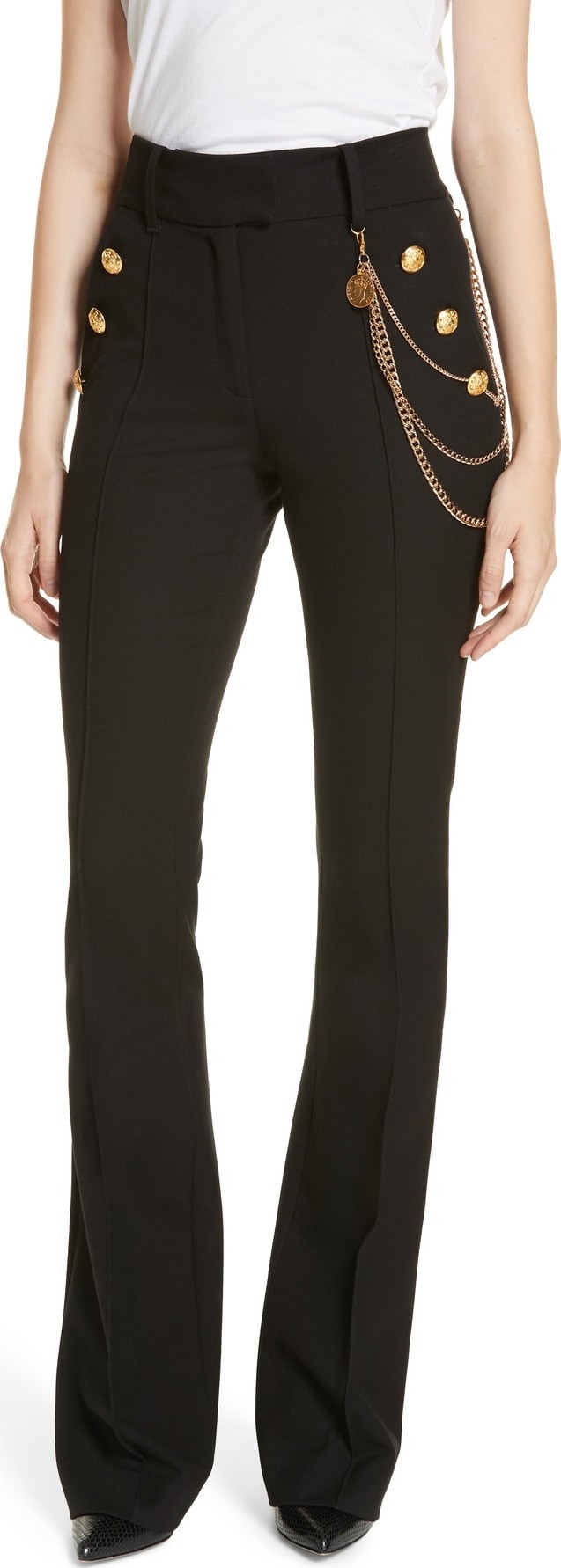 Veronica Beard Alair Chain Detail Sailor Trousers