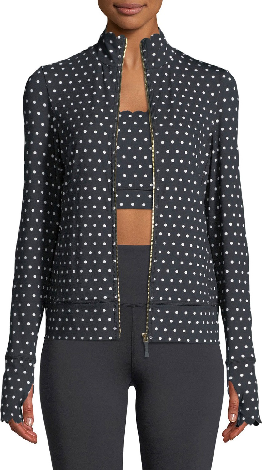 Kate Spade New York polka-dot scallop jacket