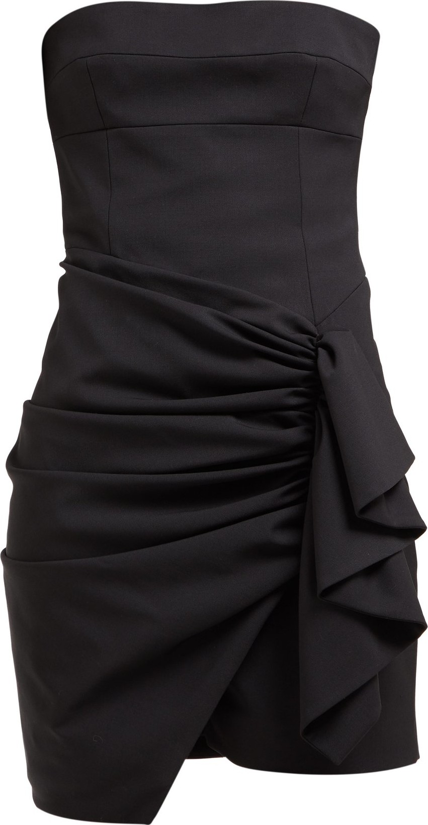 Alexandre Vauthier Ruched strapless wool-blend mini dress