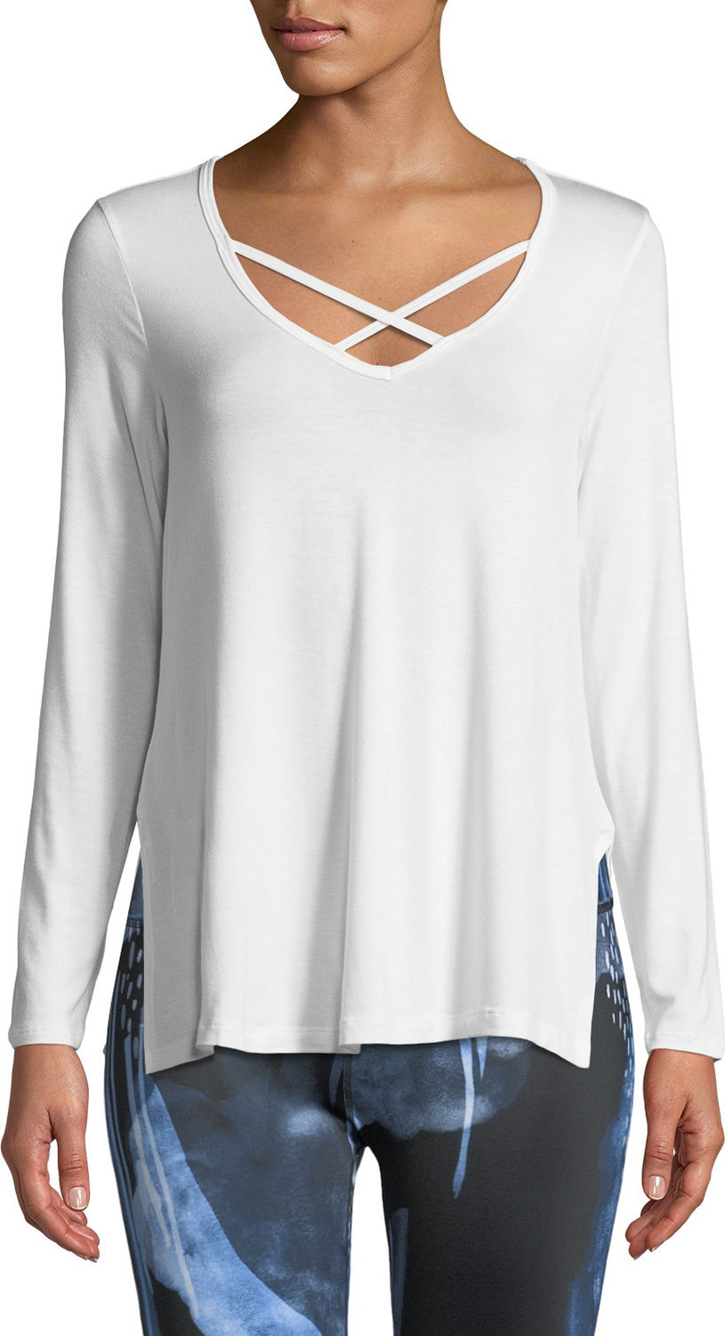 Beyond Yoga Cross Me Once Long-Sleeve Pullover Top