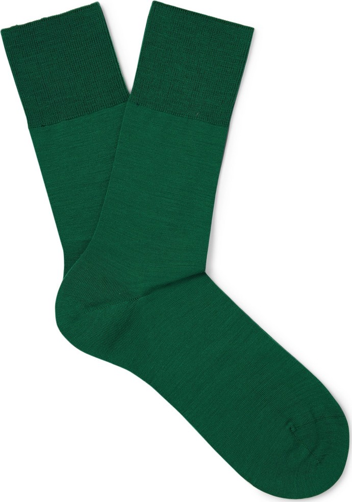 Falke Airport Stretch Virgin Wool-Blend Socks