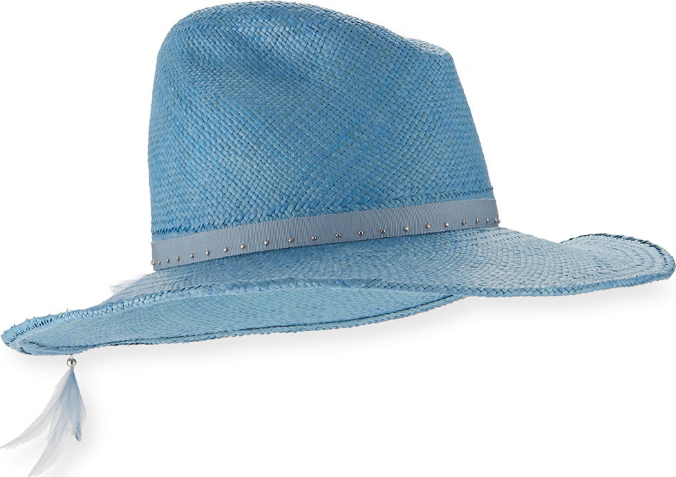 Gigi Burris Drake Wide-Brim Straw Fedora