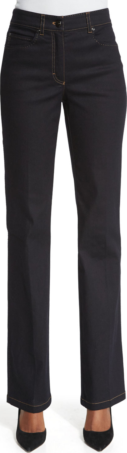 Escada High-Waist Flare-Leg Jeans, Denim
