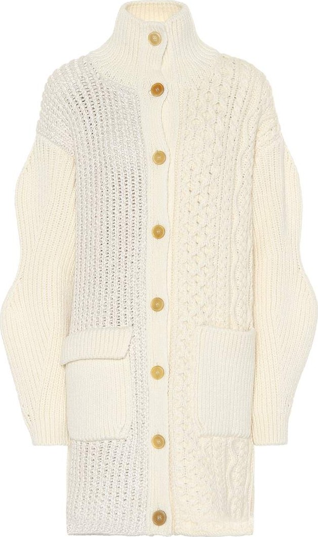 Chloe Cable-knit wool-blend cardigan