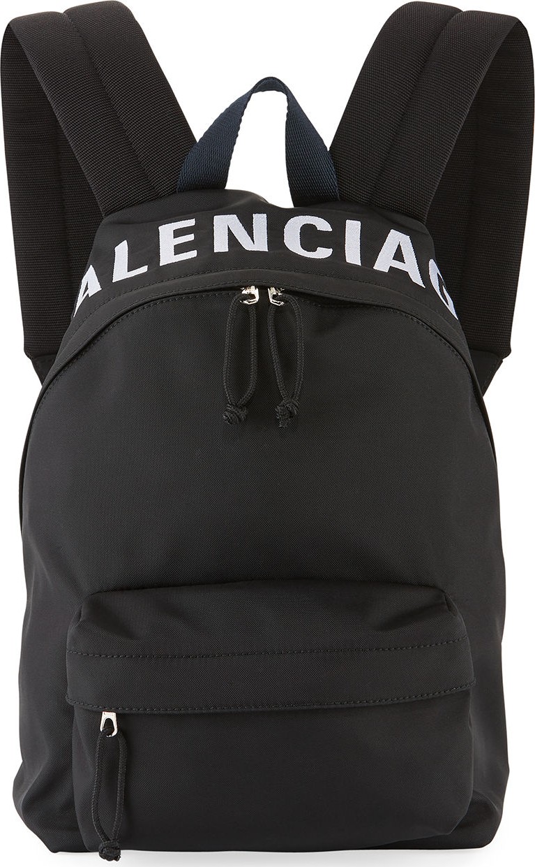 Balenciaga Wheel Small Nylon Logo Backpack Bag