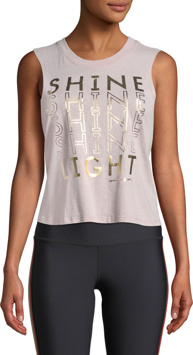 Spiritual Gangster Shine Cropped Graphic Activewear Tank