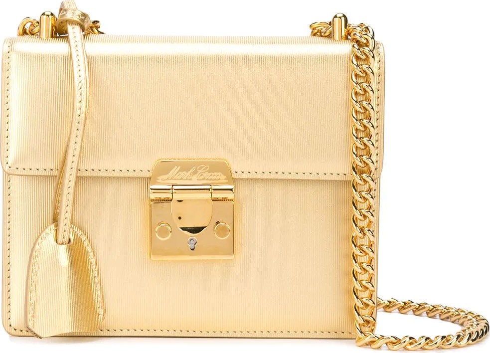 Mark Cross metallic box bag
