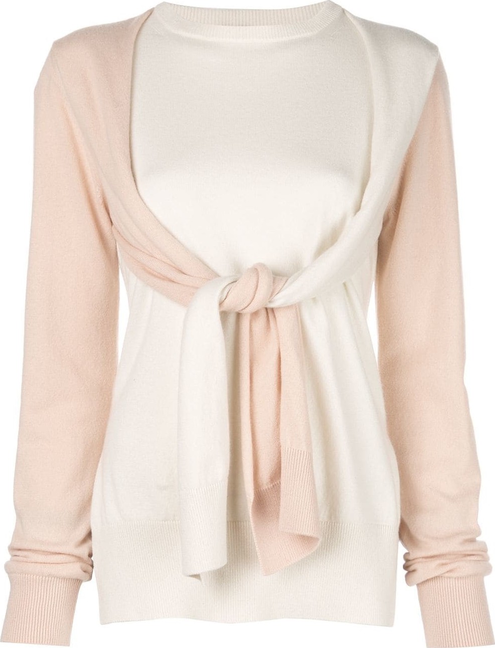 LOEWE panelled tie-sleeve sweater