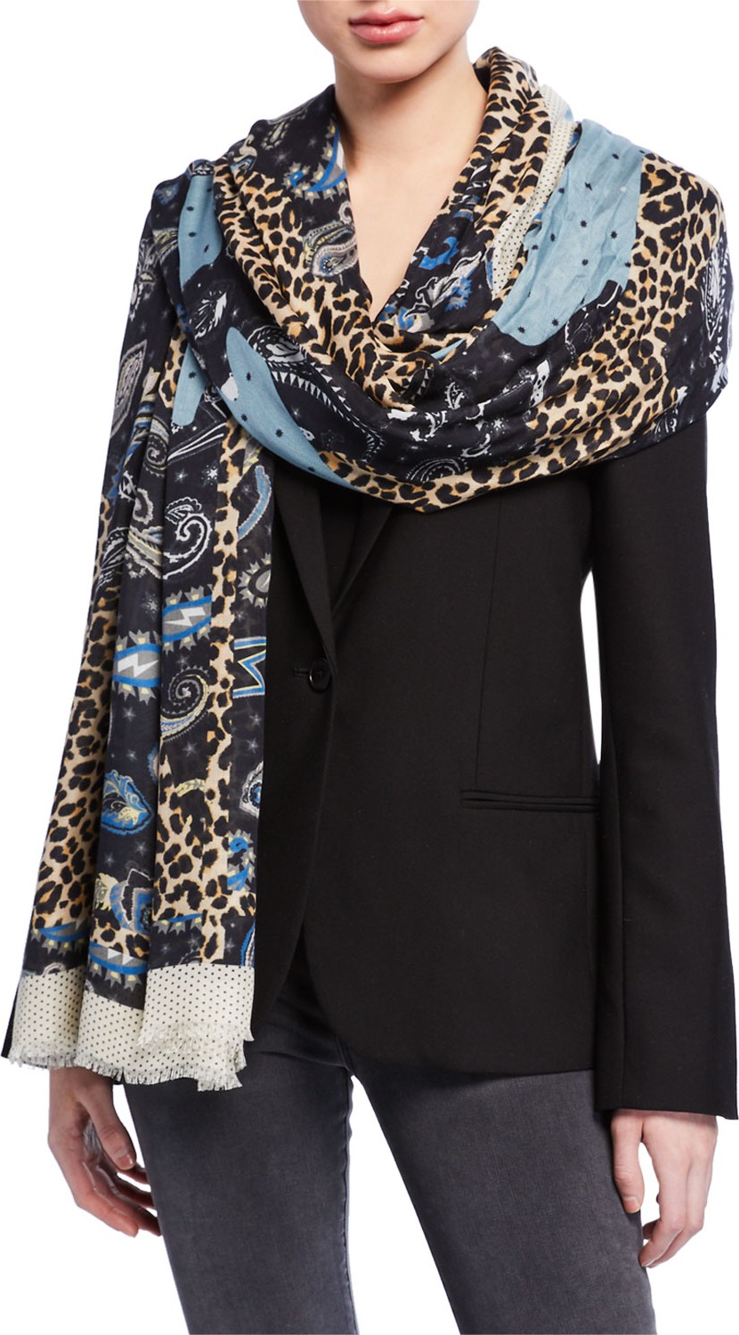 Zadig & Voltaire Maxy Patchwork Scarf