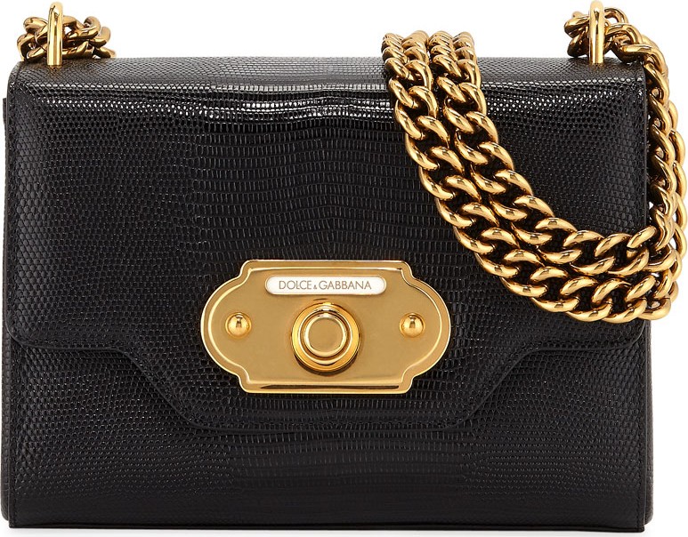 Dolce & Gabbana Welcome Medium Stamped Iguana Shoulder Bag