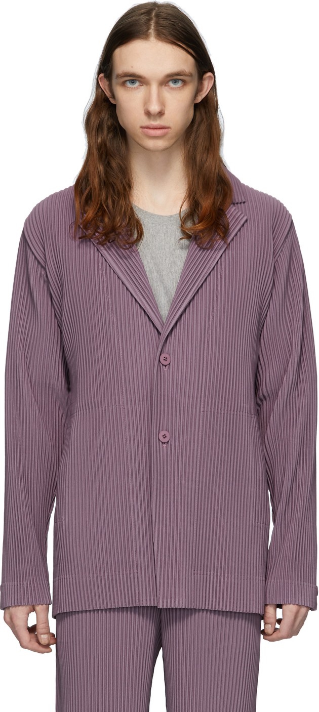 Homme Plissé Issey Miyake Purple Tailored Pleats 1 Blazer