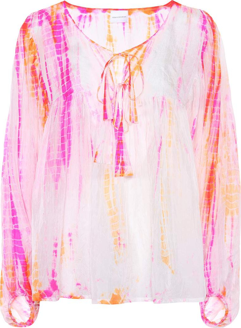 Anna Kosturova Tie-dye silk blouse