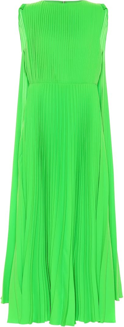 Valentino Pleated crêpe dress