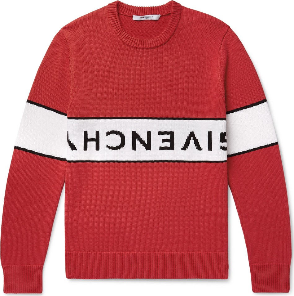 Givenchy Logo-Intarsia Cotton Sweater