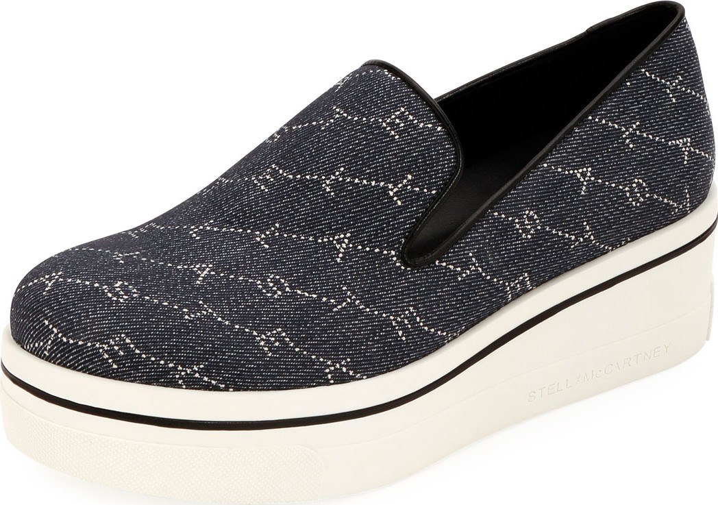 Stella McCartney Binx Logo Denim Sneakers