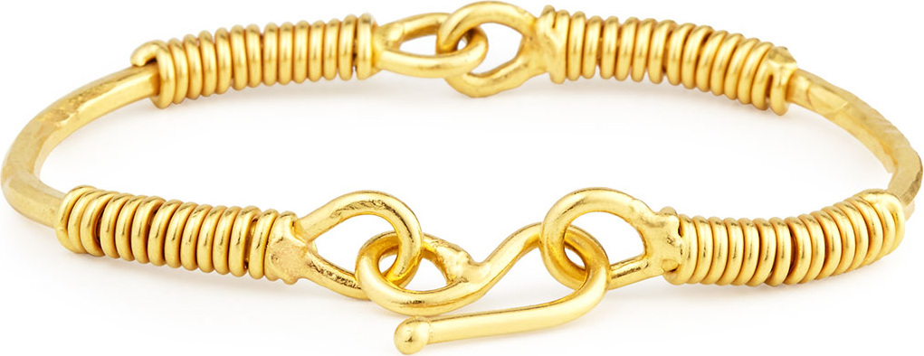 Jean Mahie Spiraled 22K Yellow Gold Bracelet