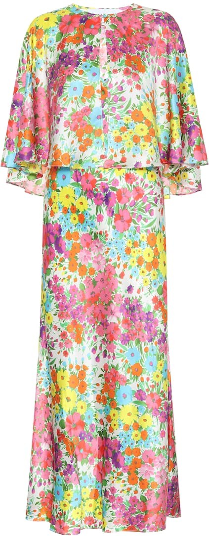 Les Rêveries Exclusive to Mytheresa – Floral silk midi dress