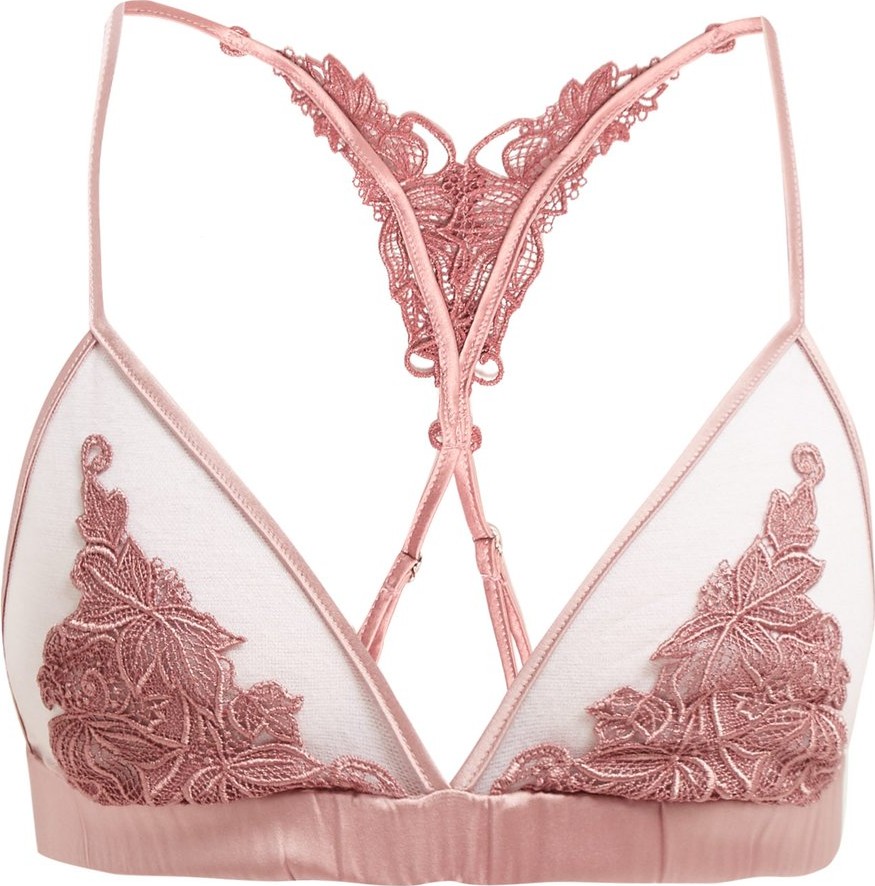 Fleur of England Desert Rose tulle triangle bra