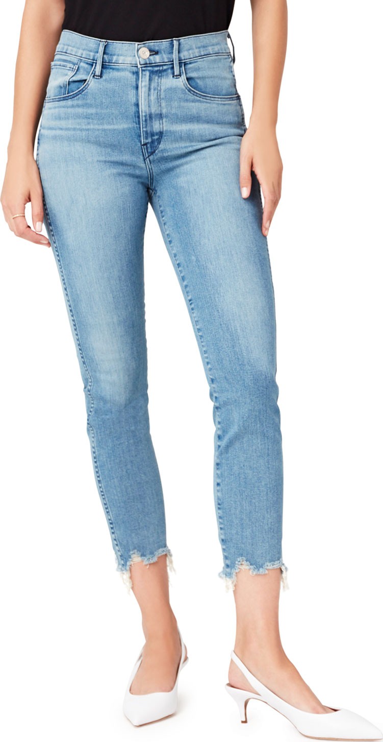 3X1 W3 Frayed Cropped Straight-Leg Jeans