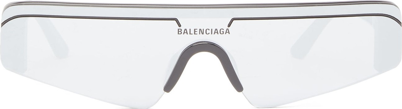 Balenciaga Mirrored square-frame acetate sunglasses