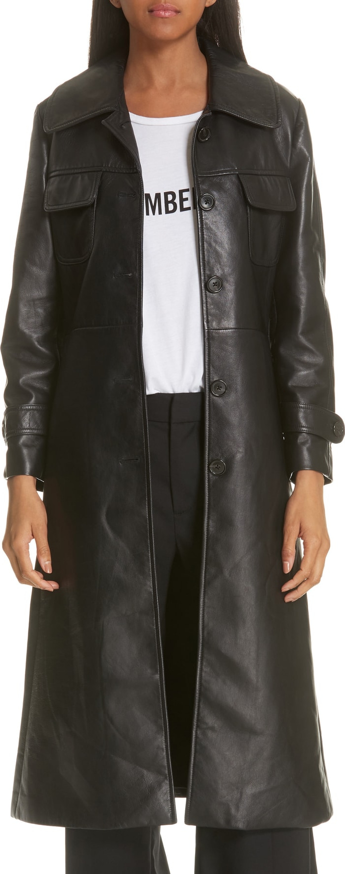 Nili Lotan Leather Trench Coat