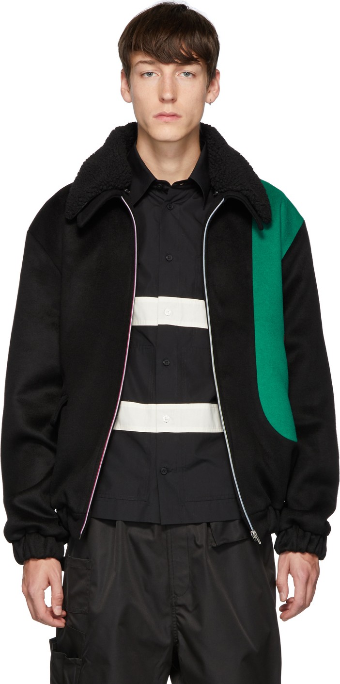 Xander Zhou Black Colorblock Jacket