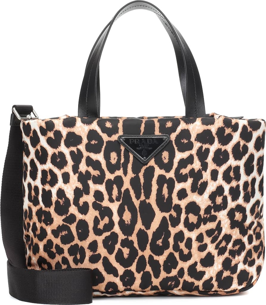 Prada Leopard-print nylon tote
