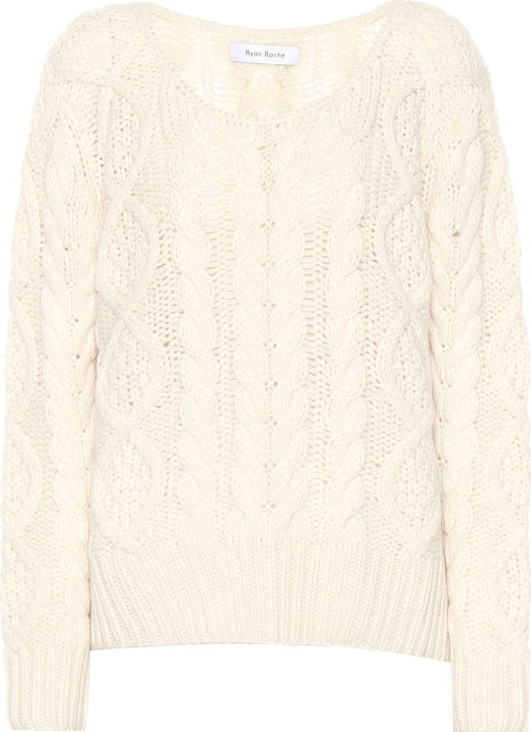 Ryan Roche Cashmere cable-knit sweater