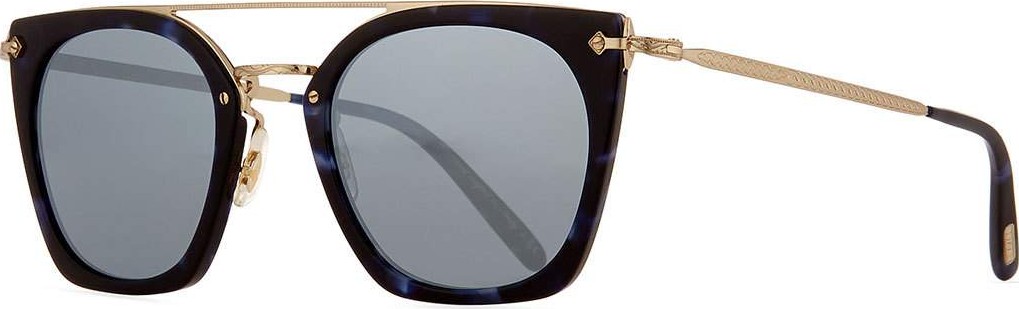 Oliver Peoples Dacette Mirrored Cat-Eye Sunglasses, Black