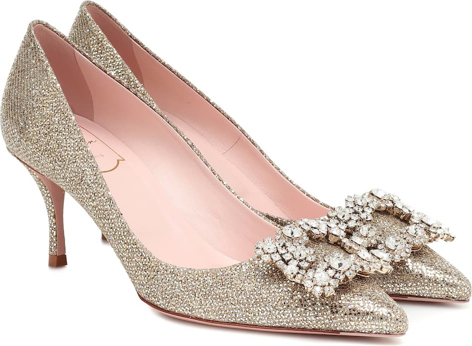 Roger Vivier Flower Strass 65 glitter pumps