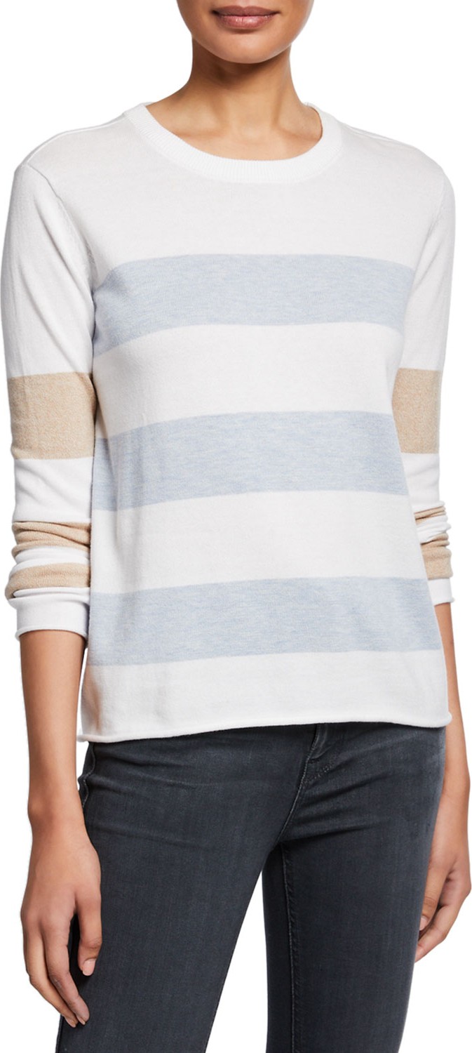 Lisa Todd Stripe It To Me Colorblock Striped Cotton Sweater