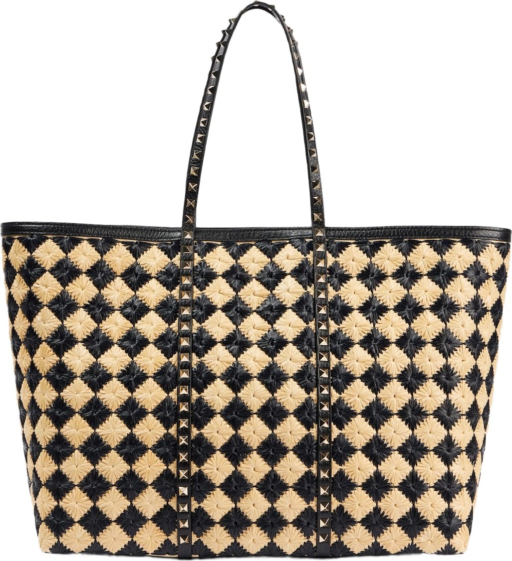 Valentino - Rockstud Large checked tote bag Valentino - Rockstud Large checked tote bag