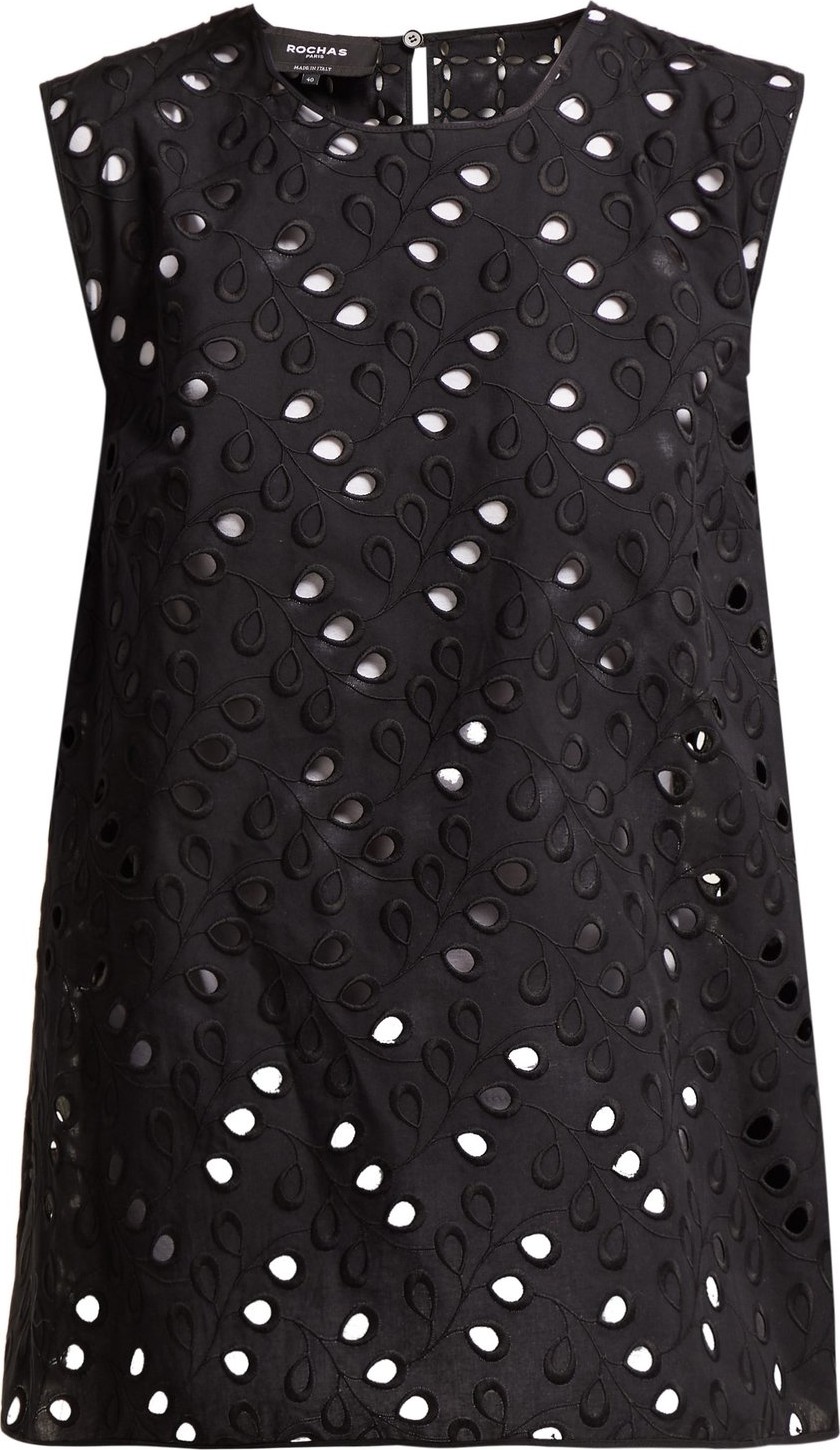 ROCHAS Aline bow-embellished sangallo-lace top
