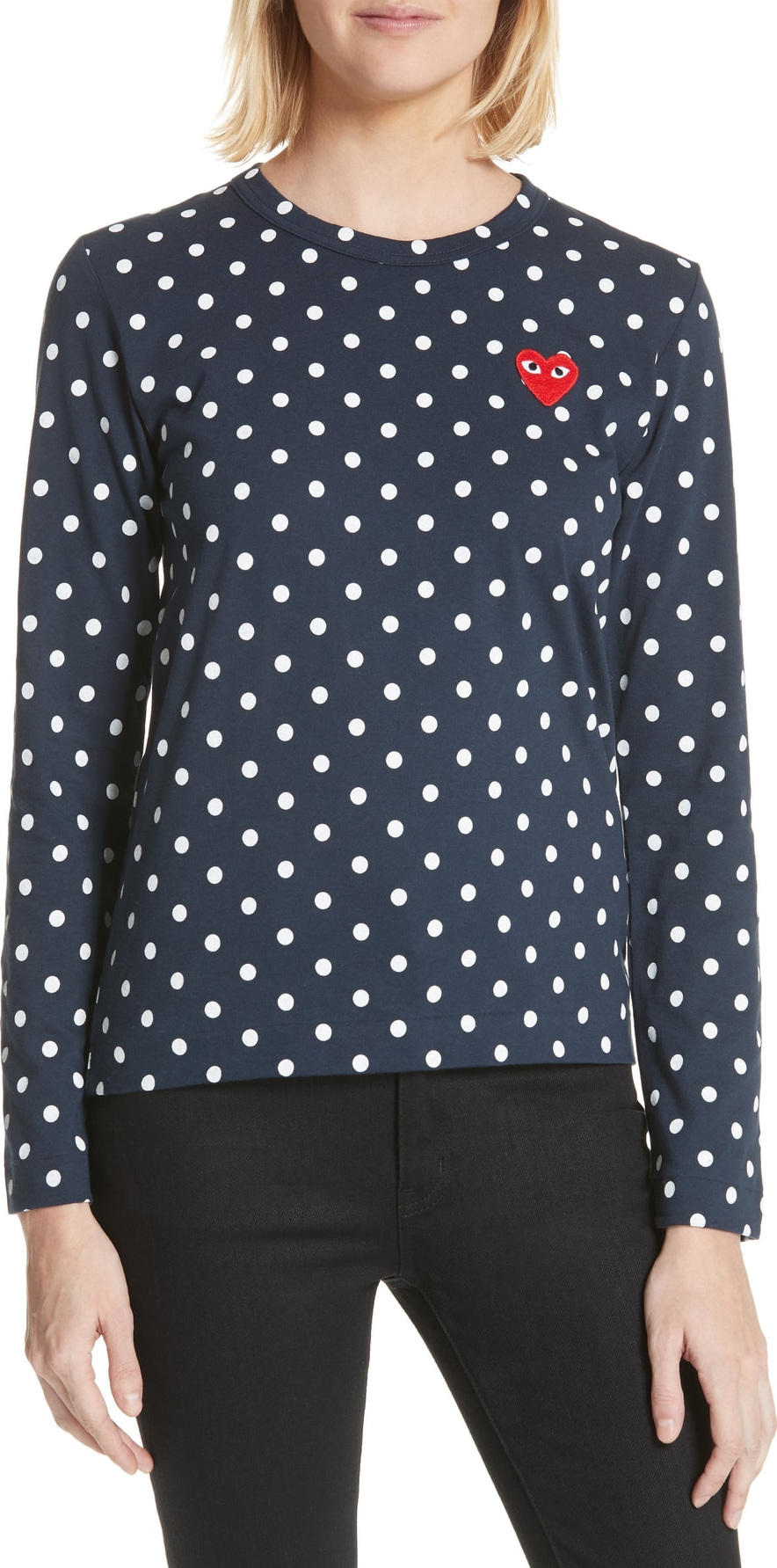 Comme Des Garcons PLAY Comme des Garçons PLAY Red Heart Polka Dot Tee