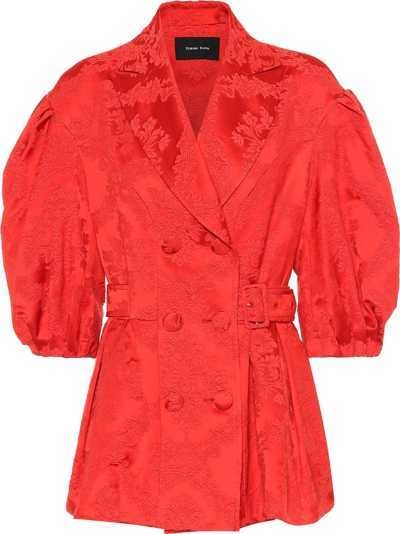Simone Rocha Jacquard cotton blend blazer