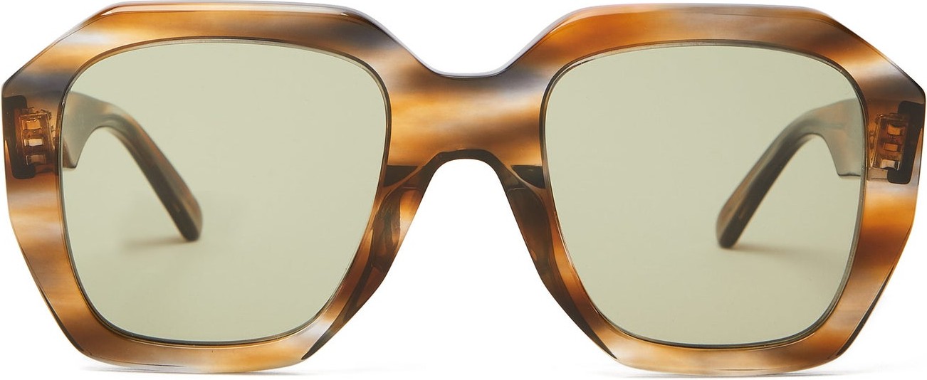 Celine Square tortoiseshell-effect acetate sunglasses