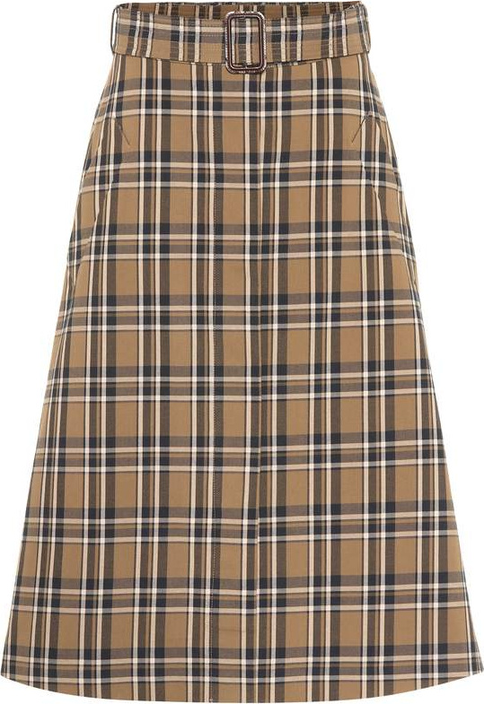 Max Mara Jack plaid cotton skirt