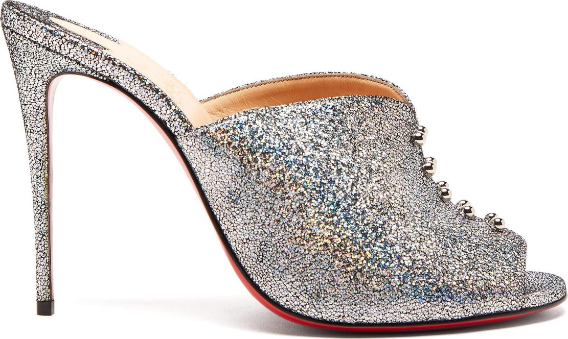 Christian Louboutin Predumule 85 metallic suede mules