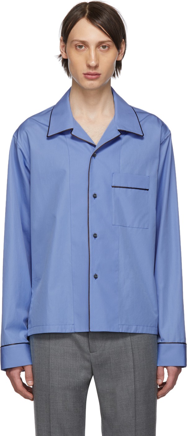 Maison Margiela Blue Cotton Shirt