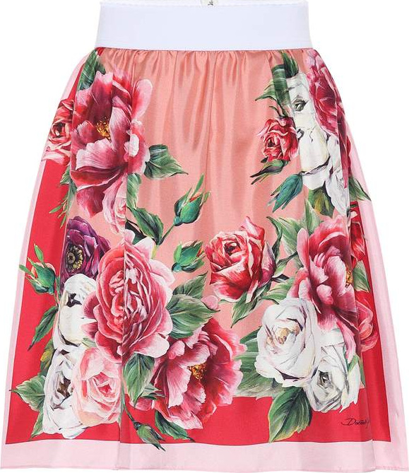 Dolce & Gabbana Floral silk miniskirt