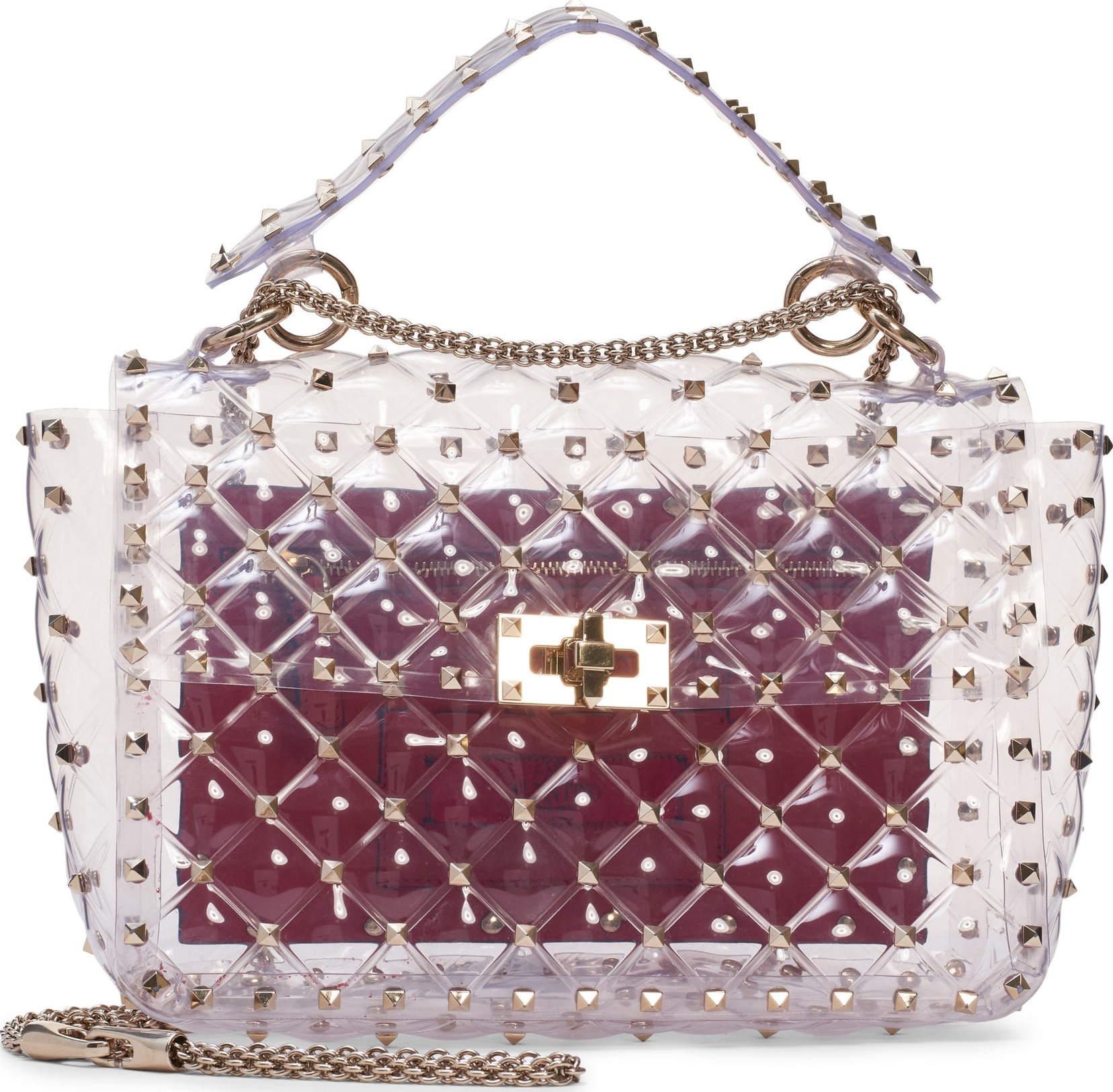Valentino Rockstud Transparent Shoulder Bag