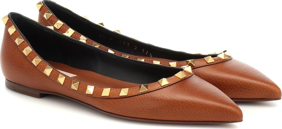 Valentino Valentino Garavani Rockstud leather ballet flats
