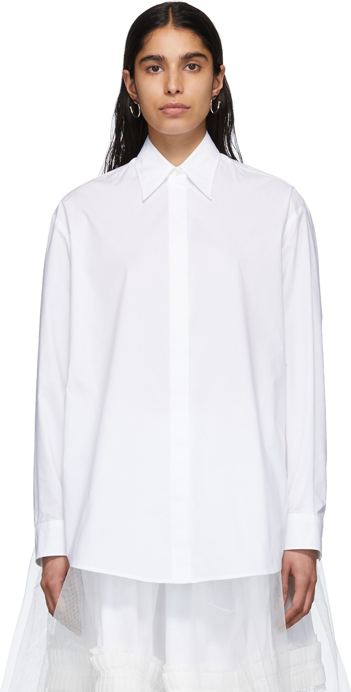 MM6 Maison Margiela White 'Just Margiela' Shirt