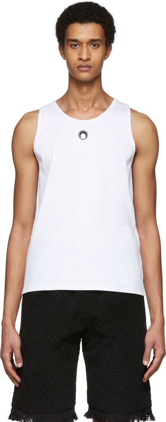 Marine Serre White Logo Tank Top