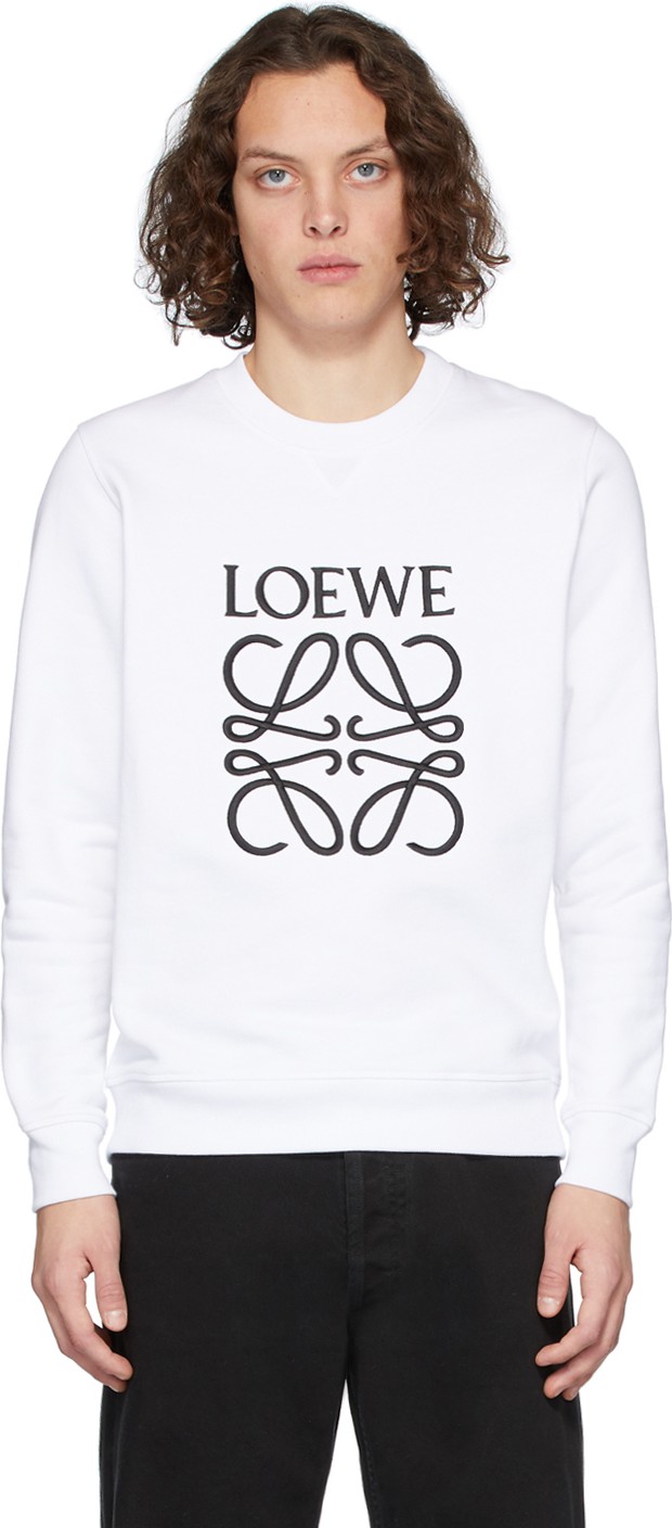 LOEWE White Anagram Sweatshirt
