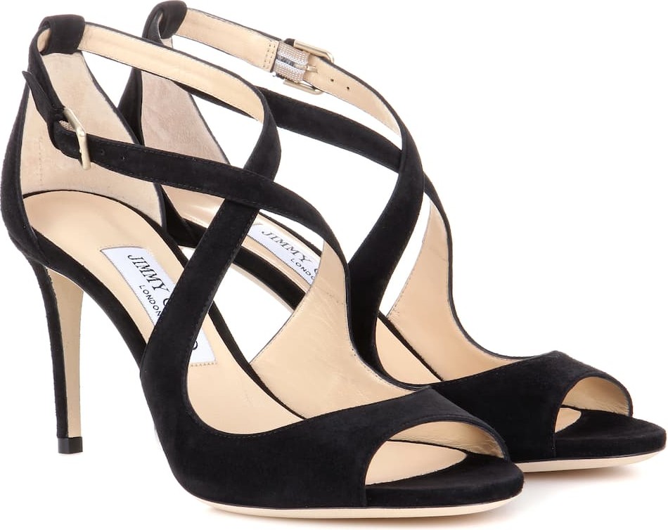 Jimmy Choo Emily 85 suede sandals