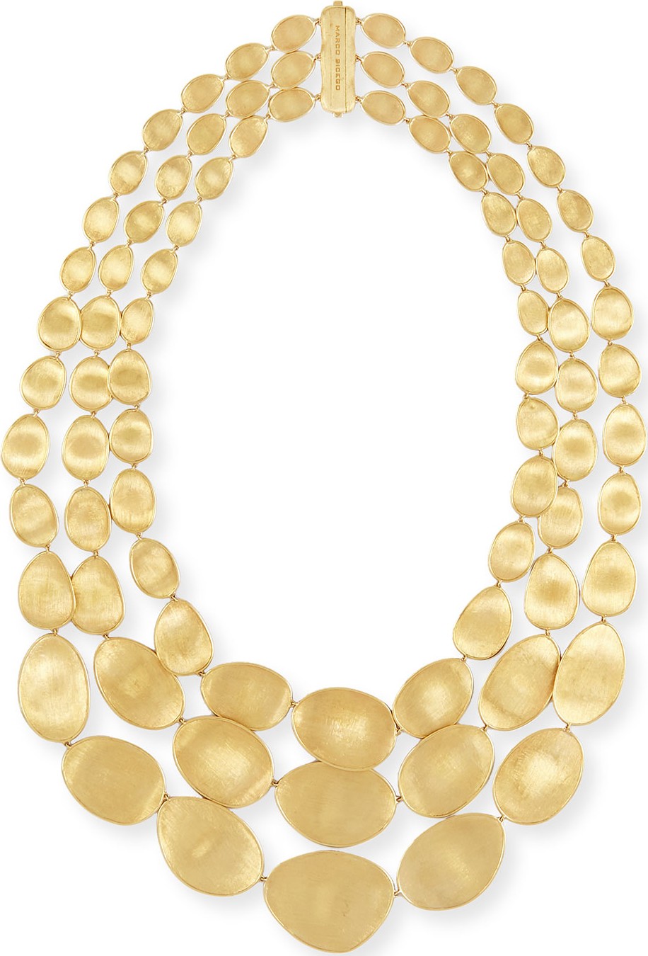 Marco Bicego Lunaria 18k Gold Three-Strand Necklace