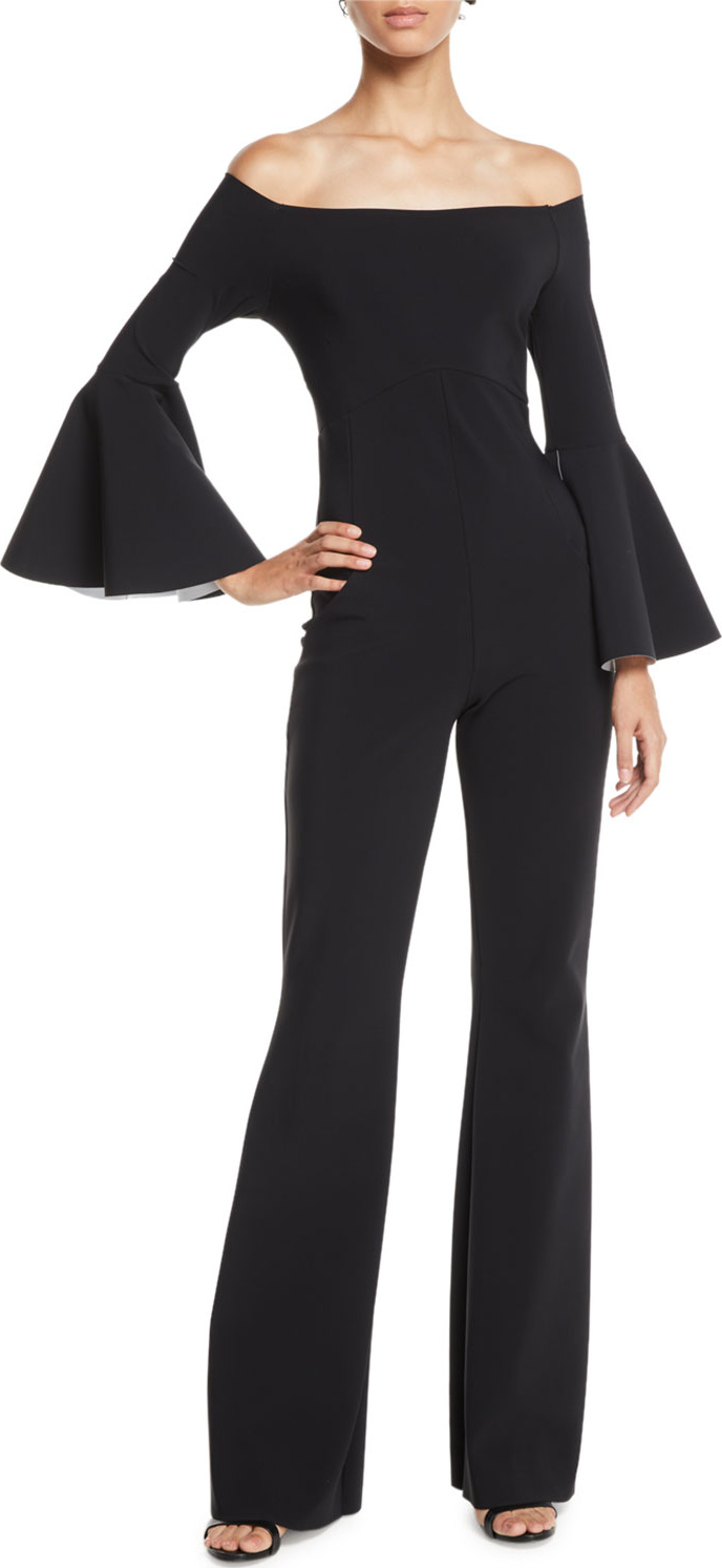 La Petite Robe di Chiara Boni Nancy Off-the-Shoulder Wide-Leg Jumpsuit