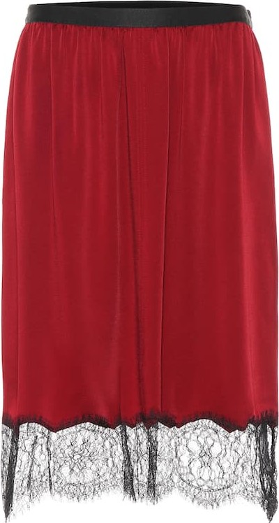 Joseph Lace-trimmed skirt